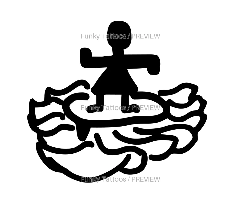 the surfer — tattoo flash preview